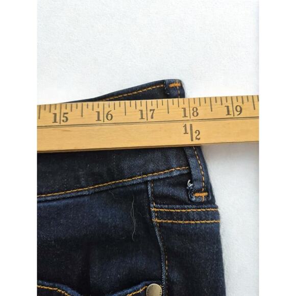 TORRID Skinny High Rise Jeggins Jean Dark Wash Button Front Stretch Sz 16 Short - Picture 9 of 11